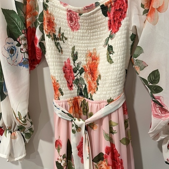 Love Collette Floral Tiered Midi Dress Size S - Picture 6 of 10